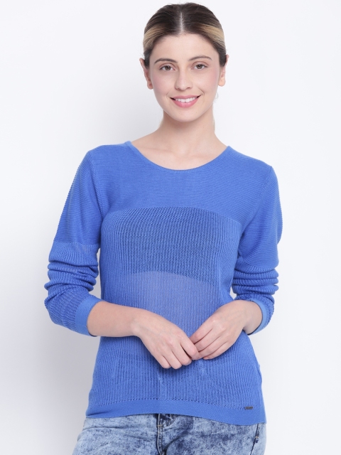 

Madame Women Blue Solid Top
