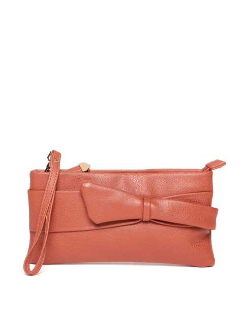 

Caprese Women Rust Orange Solid Zip Around Wallet