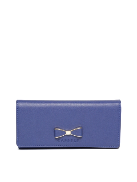 

Caprese Women Blue Solid Three Fold Wallet