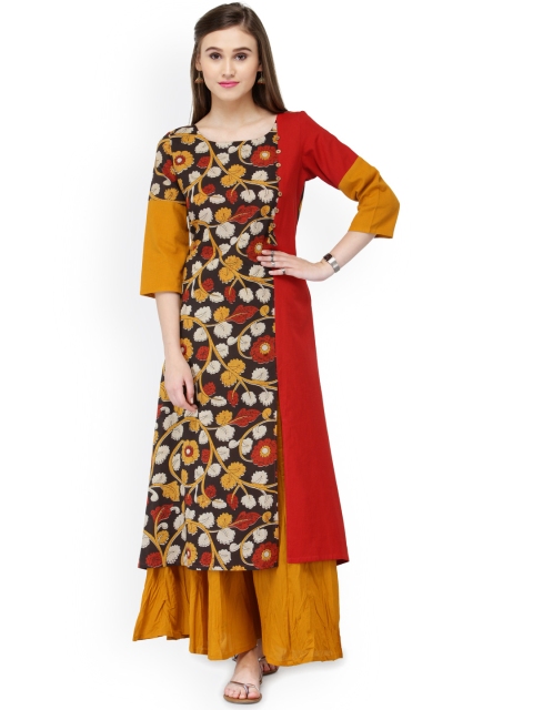 

Varanga Women Multicoloured Printed A-Line Kurta, Multi