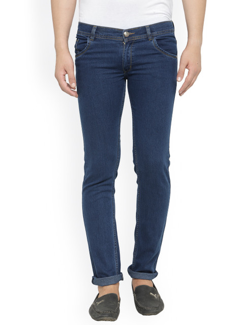 

JAINISH Men Navy Blue Slim Fit Low-Rise Clean Look Stretchable Jeans