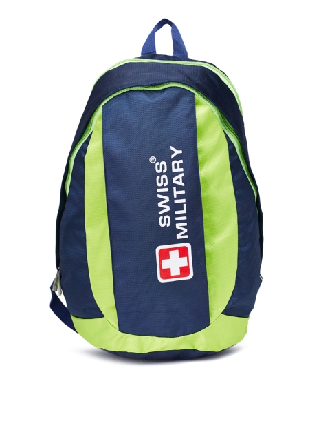 

SWISS MILITARY Unisex Blue & Green Solid Backpack