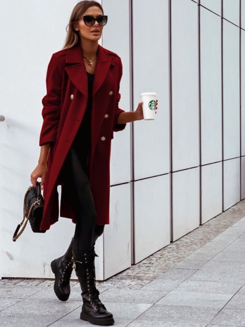 

BoStreet Women Maroon Solid Over Coats