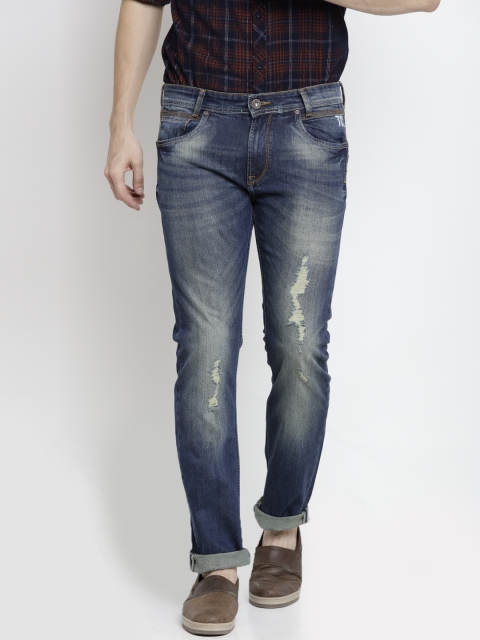 

Pepe Jeans Men Blue Low-Rise Mildly Distressed Stretchable Jeans