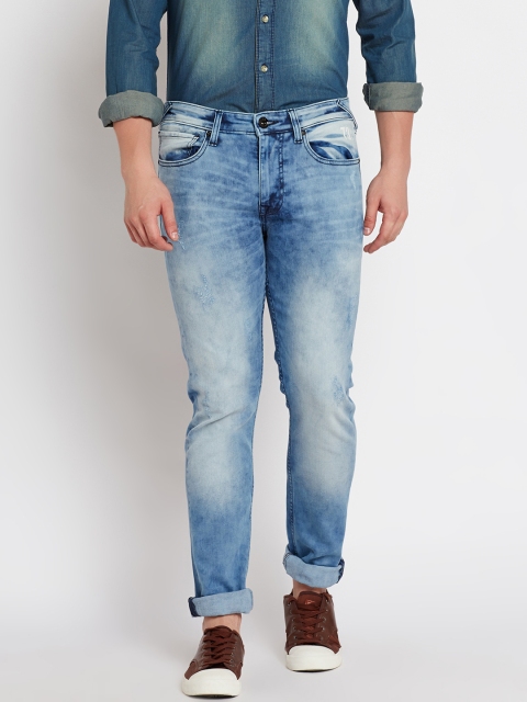 

Pepe Jeans Men Blue Mid-Rise Low Distress Stretchable Jeans