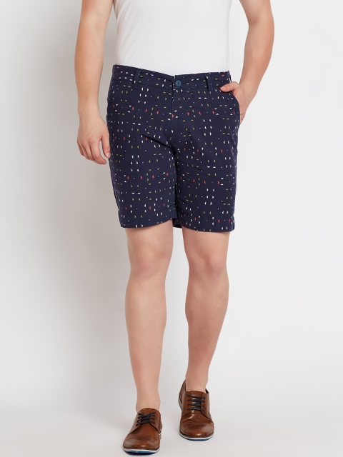 

Pepe Jeans Men Navy Printed Casual Shorts, Navy blue
