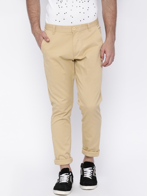 

Indigo Nation Men Beige Slim Fit Solid Chinos