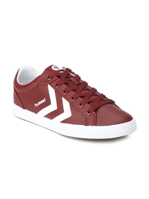 

hummel Unisex Maroon Deuce Court Sport Sneakers