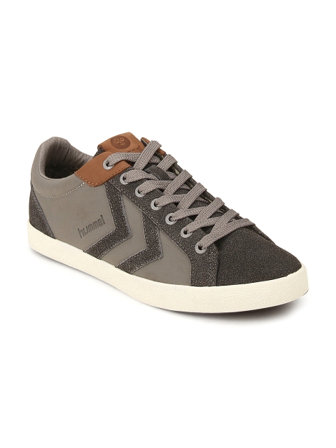 

hummel Unisex Grey Suede Deuce Court Winter Sneakers