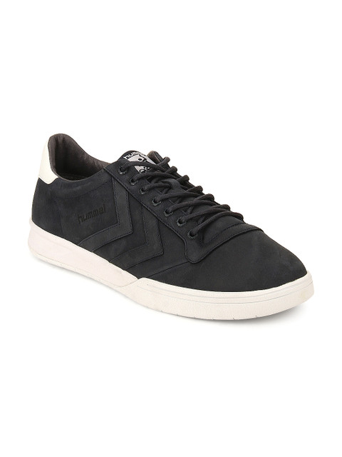 

hummel Unisex Navy Blue Leather Stadil Winter Low Sneakers
