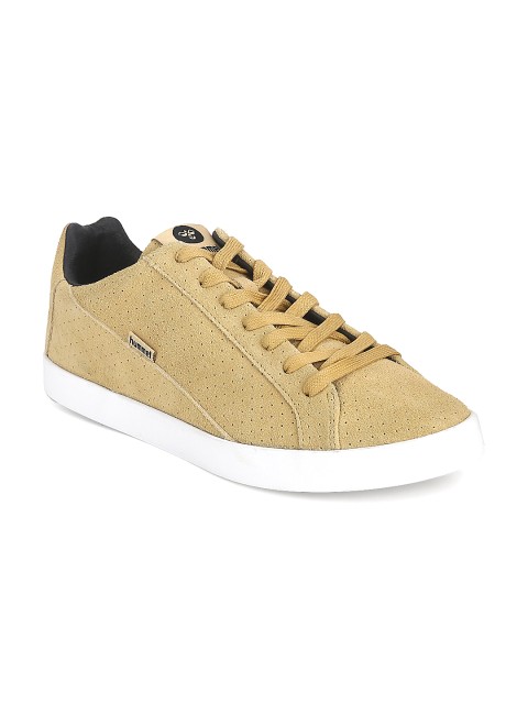 

hummel Unisex Beige Suede Cross Court Sneakers