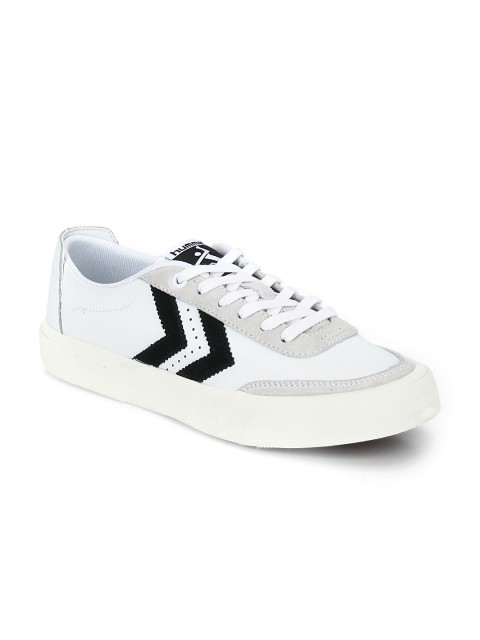 

hummel Unisex White Stockholm Low Leather Sneakers