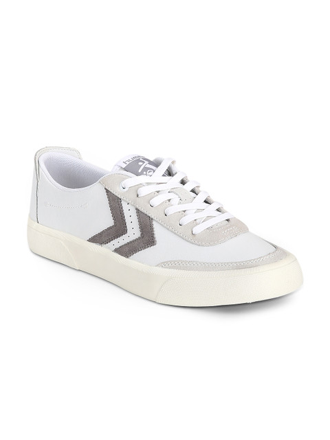 

hummel Unisex White Stockholm Low Leather Sneakers