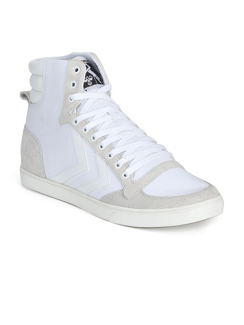 

hummel Unisex White Slimmer Stadil High-Top Sneakers
