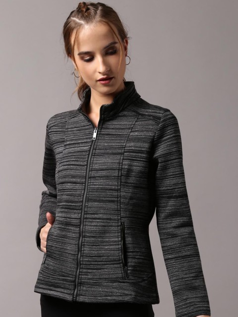 

Lakshita Women Black Striped Tailored Jacket