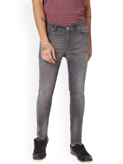 

Breakbounce Men Grey Skinny Fit Mid-Rise Mildly Distressed Stretchable Jeans