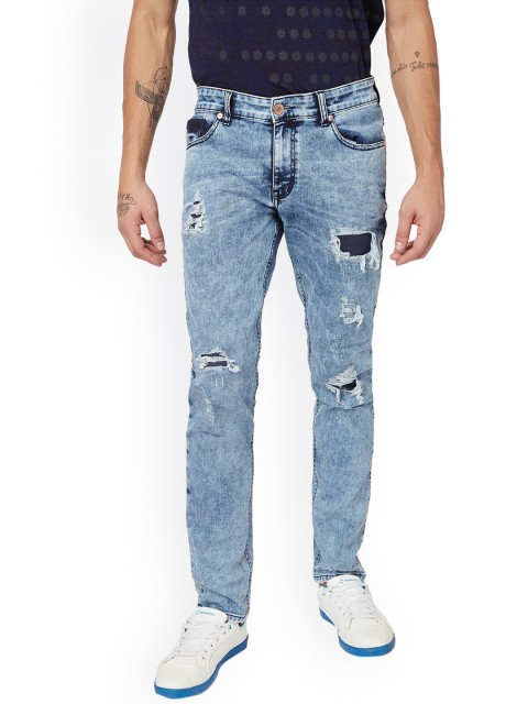 

Breakbounce Men Blue Slim Fit Mid-Rise Mildly Distressed Stretchable Jeans