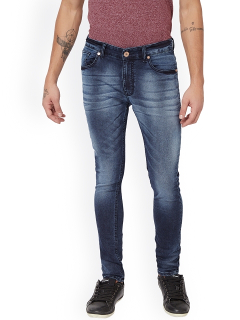 

Breakbounce Men Blue Skinny Fit Mid-Rise Clean Look Stretchable Jeans