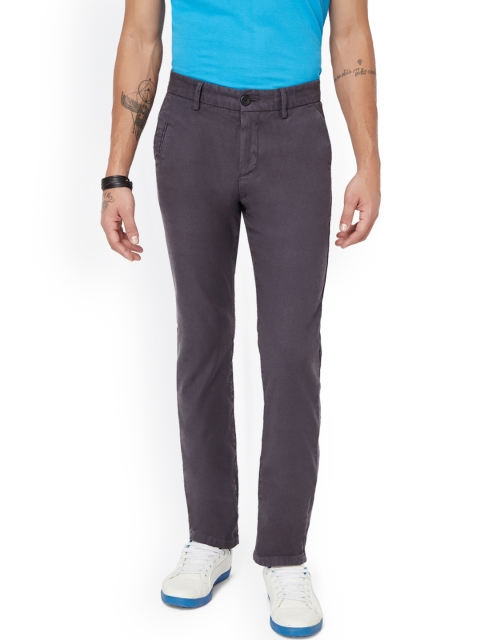 

Breakbounce Men Grey Slim Fit Solid Chinos