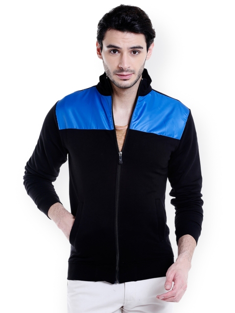 

Campus Sutra Men Black Colourblocked Jacket