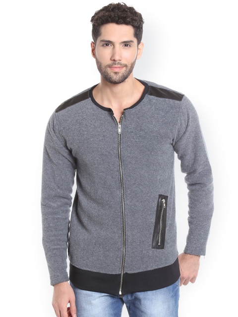 

Campus Sutra Men Charcoal Solid Jacket