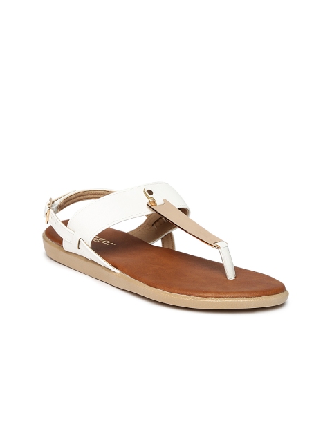 

Ginger by Lifestyle Women White T-Strap Flats