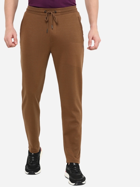 

JADE BLUE Men Brown Solid Slim-fit Track Pants