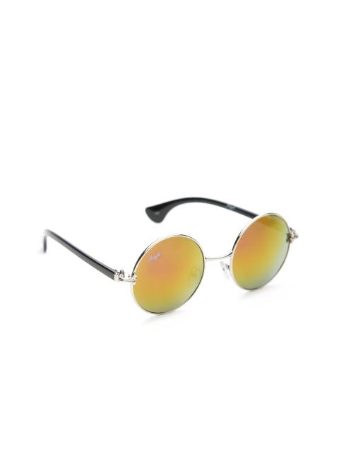 

Floyd Unisex Mirrored Round Sunglasses 101_SIL_FIRE_MRC, Yellow