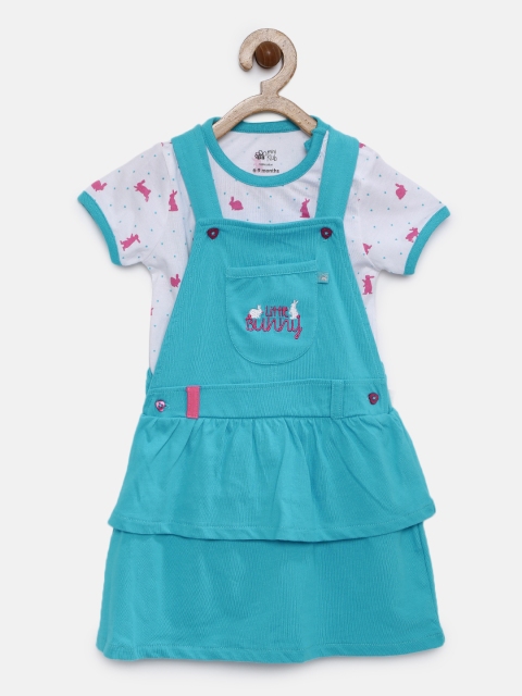 

FS Mini Klub Girls Blue & White Printed Clothing Set