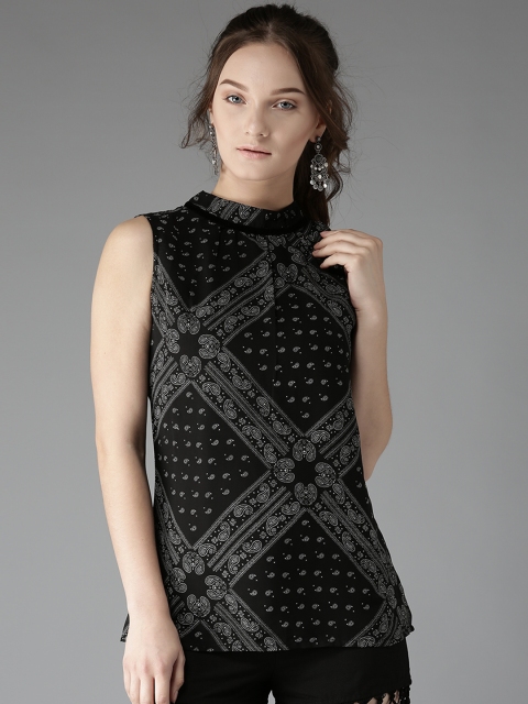 

HERE&NOW Women Black Printed Top