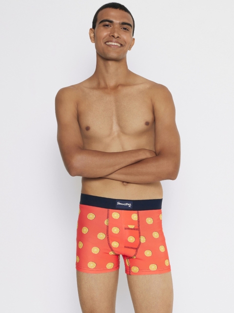 

Smugglerz Men Orange Printed Trunk Get-Squeezin-Orange-Men's Smundies