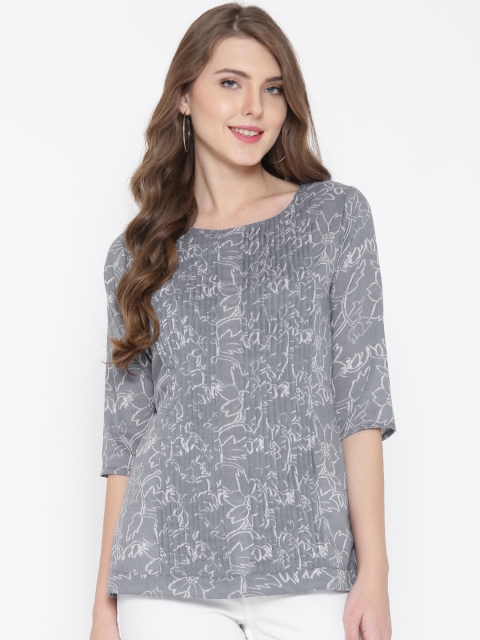 

HERE&NOW Women Blue Printed Top