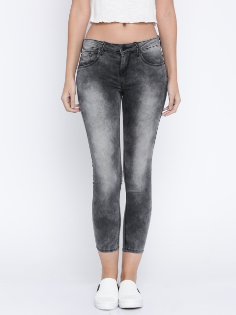 

HERE&NOW Women Grey Skinny Fit Mid-Rise Clean Look Stretchable Jeans