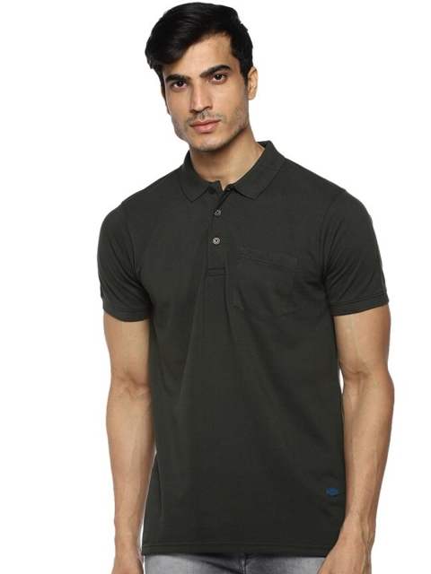 

Red Chief Men Black Polo Collar Cotton T-shirt