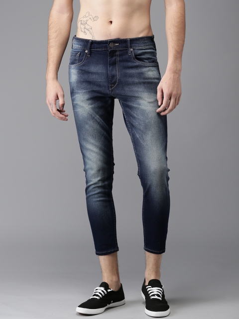 

HERE&NOW Men Blue Skinny Fit Mid-Rise Clean Look Stretchable Jeans