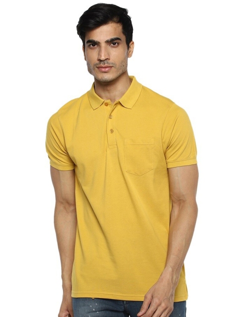 

Red Chief Men Yellow Polo Collar Cotton T-shirt