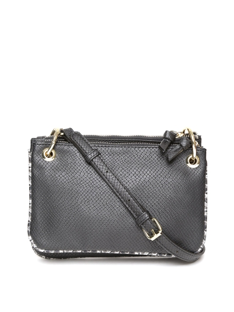 

Accessorize Black Snakeskin-Textured Sling Bag