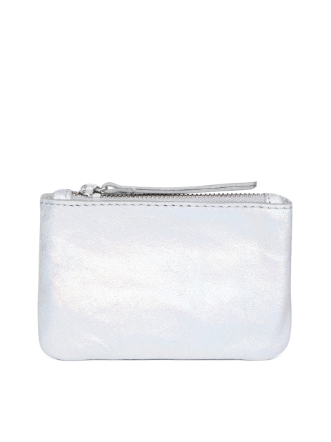 

Accessorize Silver-Toned Leather Sheen Purse