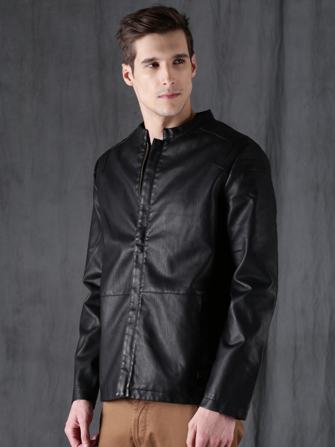 

WROGN Men Black Solid Bomber Jacket