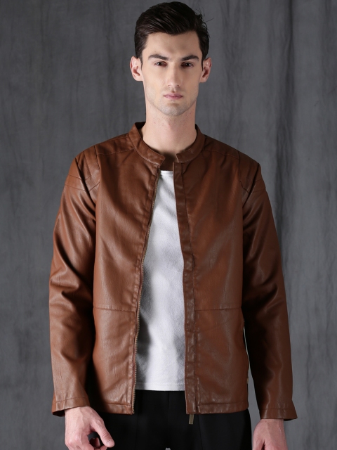 

WROGN Men Brown Solid Jacket