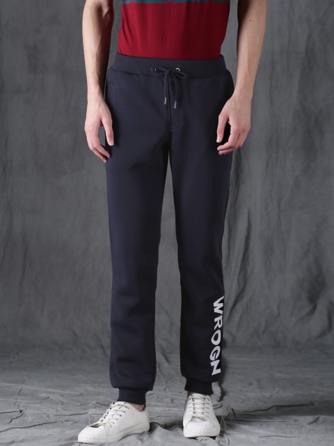

WROGN Men Navy Slim Fit Joggers, Navy blue