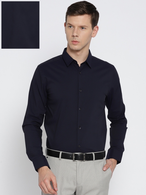 

Jack & Jones Men Navy Solid Casual Shirt, Navy blue