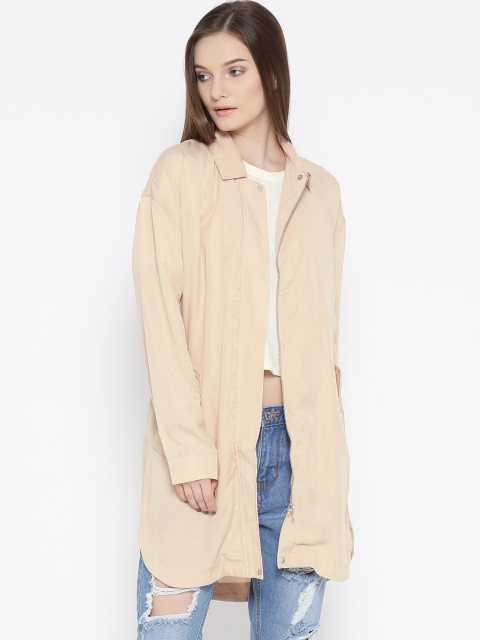 

FOREVER 21 Women Beige Solid Jacket