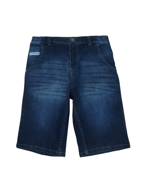 

Palm Tree Boys Blue Washed Regular Fit Denim Shorts