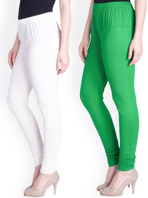 

LYRA Women Pack Of 2 Assorted Churidar Length Leggings