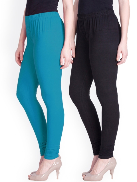 

LYRA Women Pack Of 2 Assorted Churidar-Length Leggings