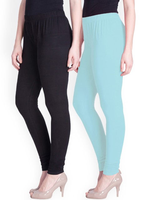 

LYRA Women Pack Of 2 Assorted Churidar Length Leggings