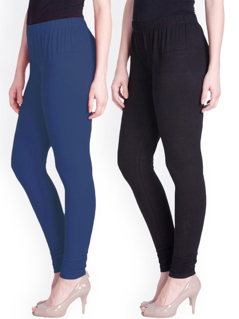 

LYRA Women Pack Of 2 Assorted Churidar Length Leggings