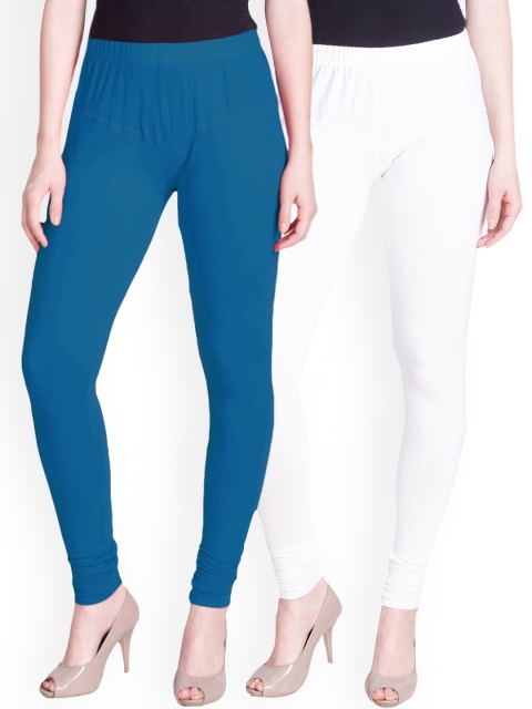

LYRA Women Pack Of 2 Assorted Churidar Length Leggings