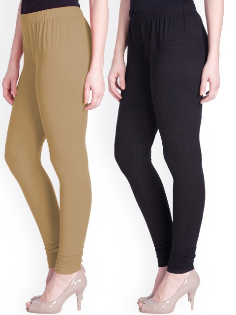 

LYRA Women Pack Of 2 Assorted Churidar-Length Leggings